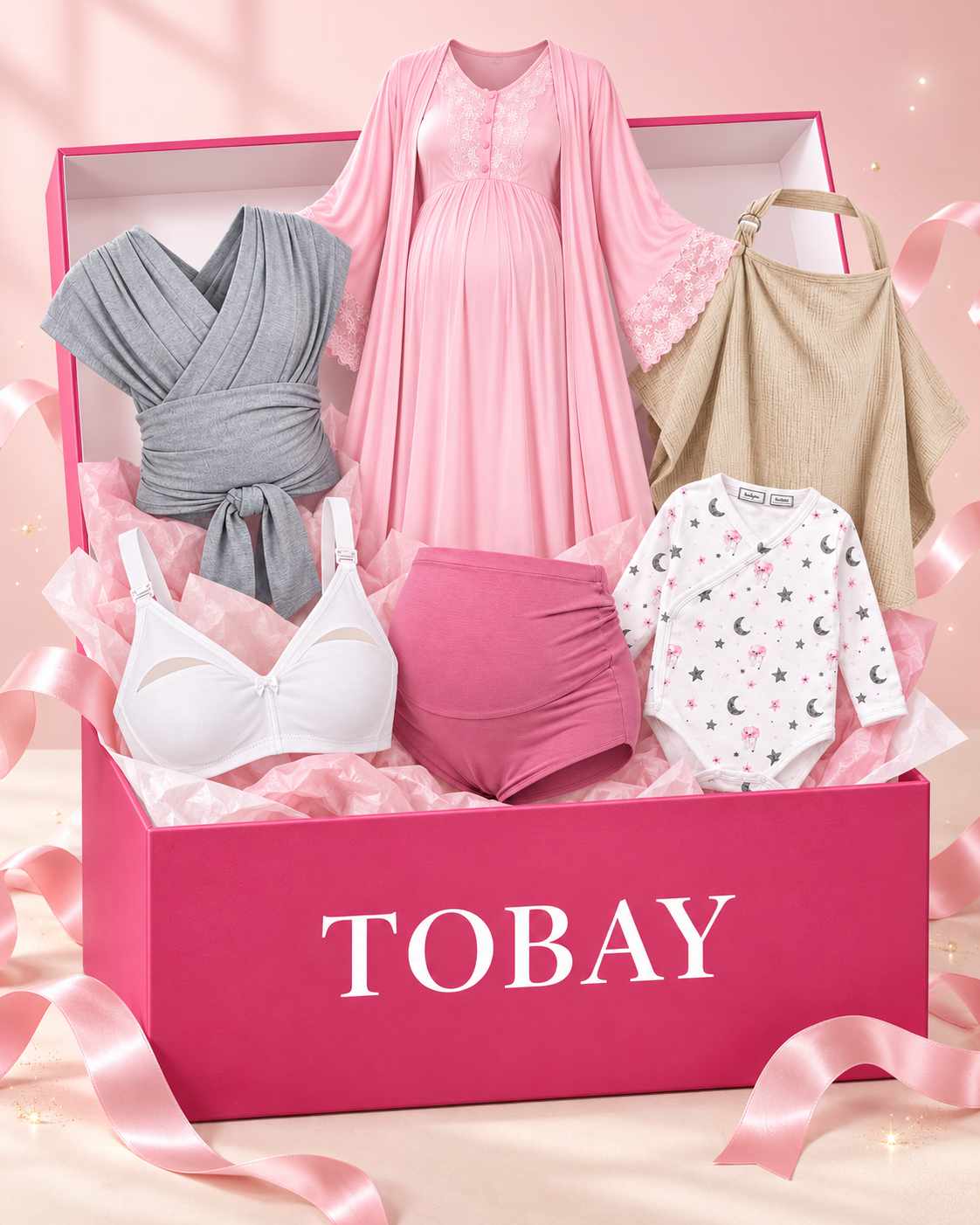 Hospital bag Box Pink for Mom &amp; Baby | Tobay