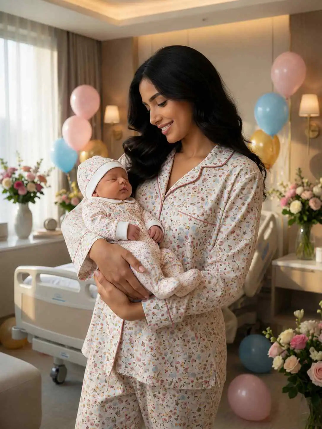 Floral Mommy & Me Set – Soft Cotton | TOBAY