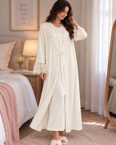 Maternity Pyjama Set 3-Piece – Off-White | Tobay