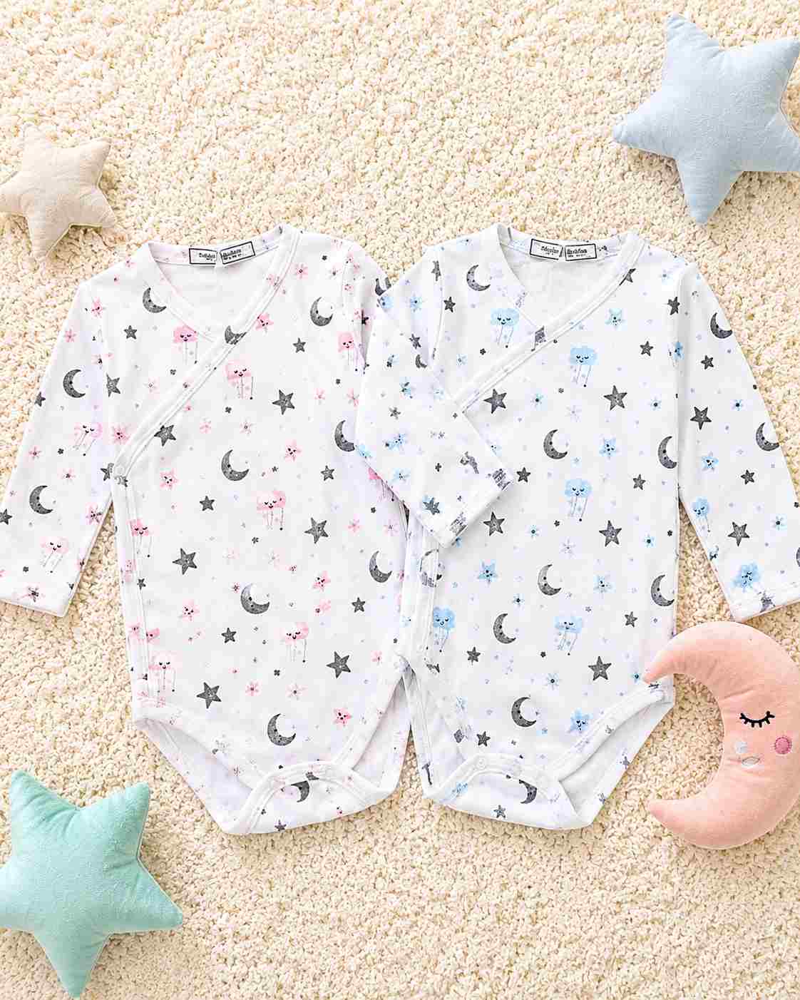 Infant long-sleeve cotton T-shirt with print | Tobay