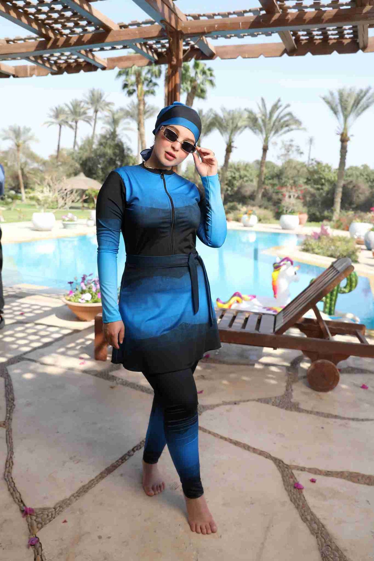 مايوه Tobay | Blue Eclipse Swimsuit