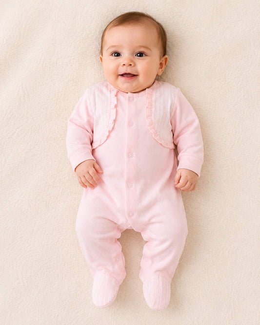 Baby girl salopette - pink | Tobay