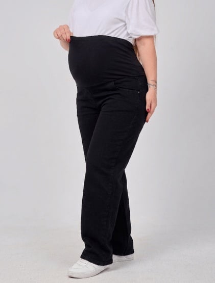 Black Maternity Jeans - Straight Leg, Comfortable & Easy to Style | Tobay